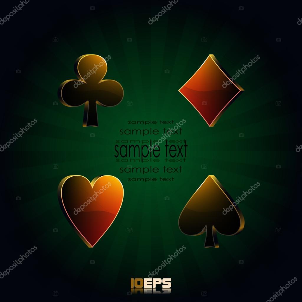 Cards suits, vector