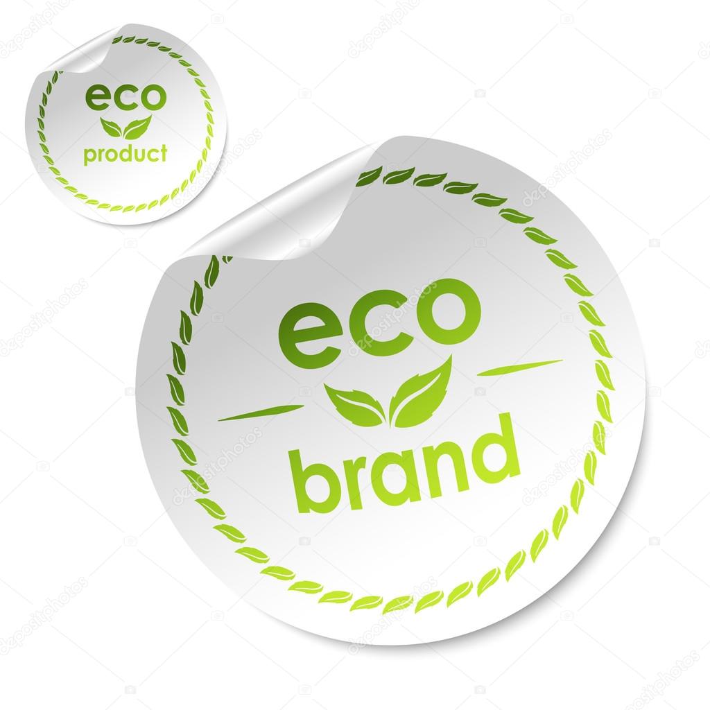 set of eco stickers