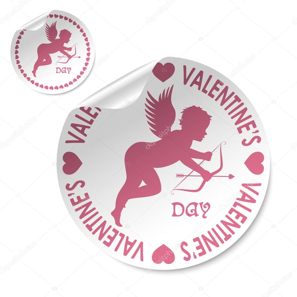 Valentines day stick, vector
