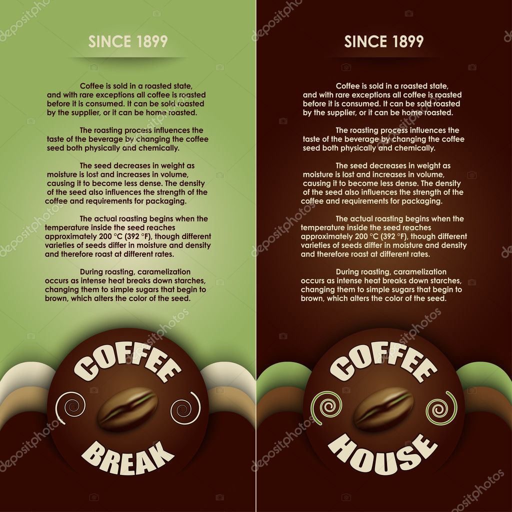 Offee menu (two versions), vector