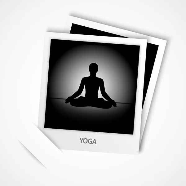 Foto van yoga — Stockvector