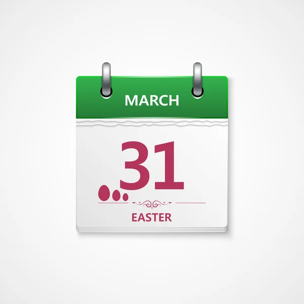 Calendario del día de Pascua — Vector de stock