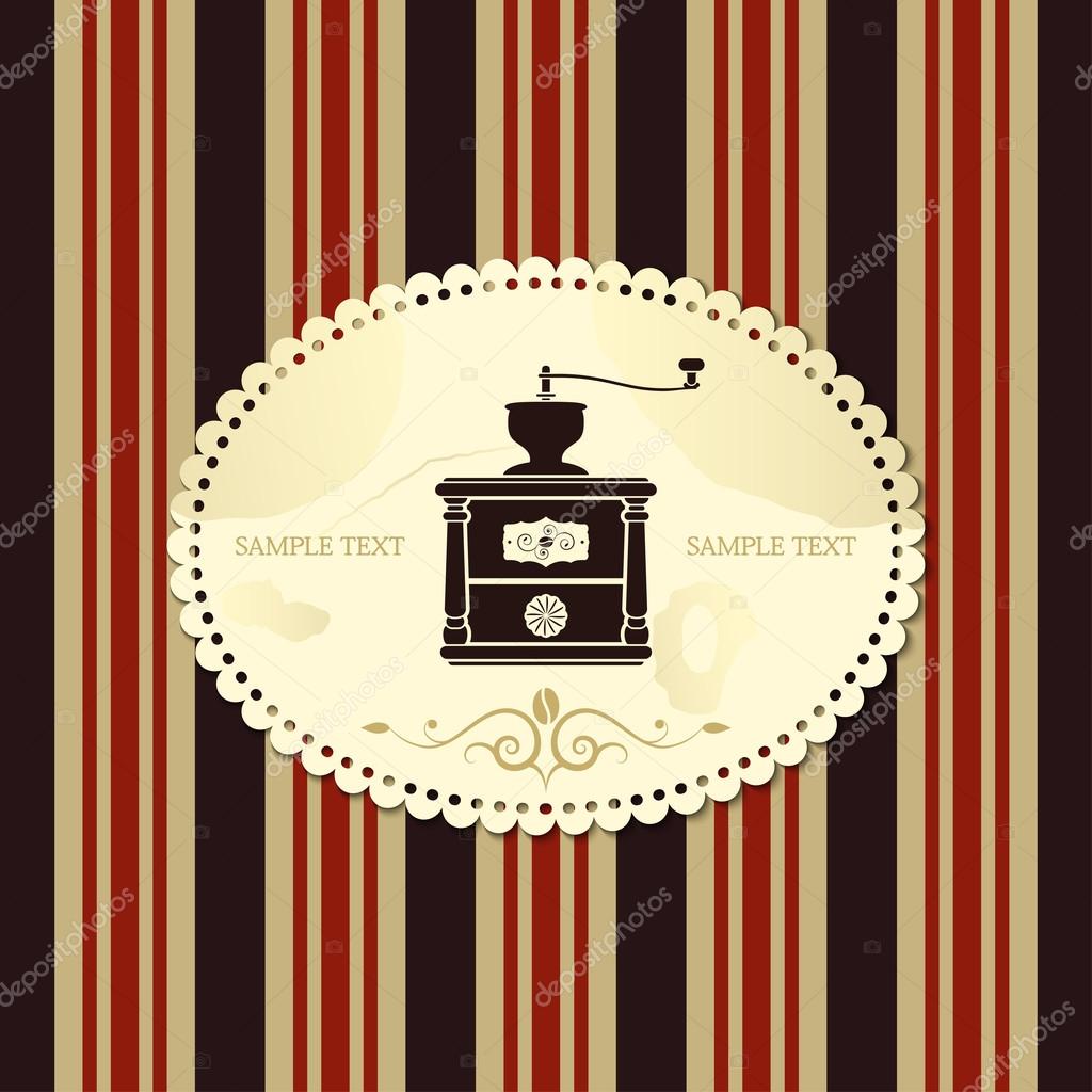 Vintage coffee menu, vector