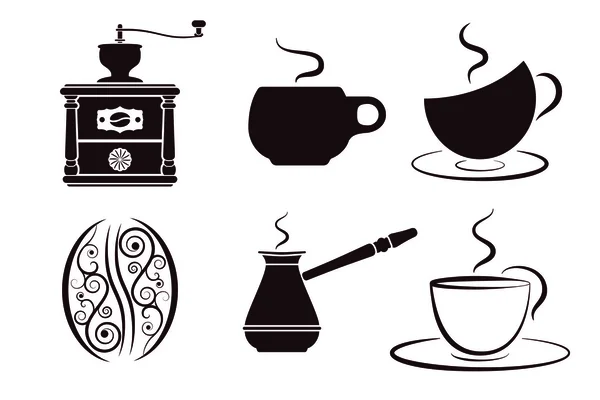 Набор этикеток для кофе — стоковый вектор