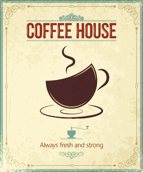 Fondo café Vintage — Vector de stock