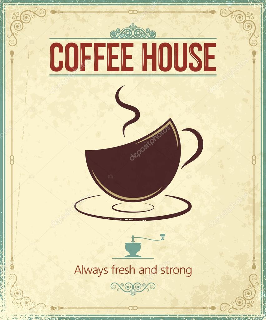Vintage coffee background 10 eps