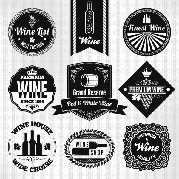 Set de vinos — Vector de stock