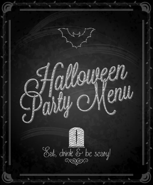 Schoolbord - frame halloween menu — Stockvector