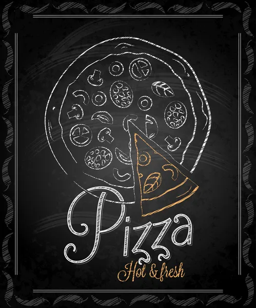 Kara tahta - kare pizza menü