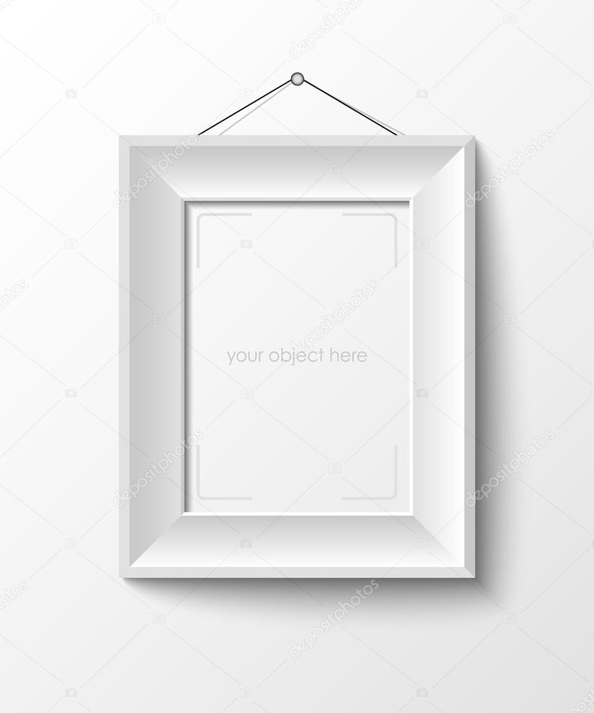 White frame for your photo or picture 10 eps
