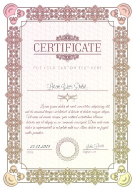 Certificate frame charter diploma clipart