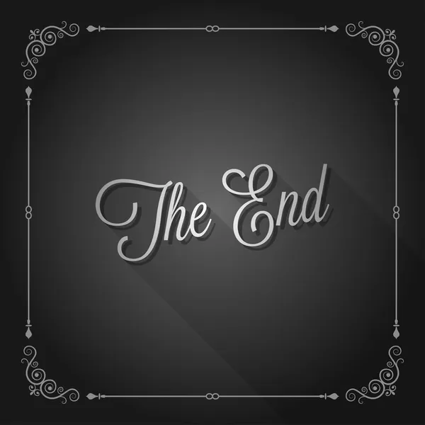 The end sign movie ending frame — Stock Vector