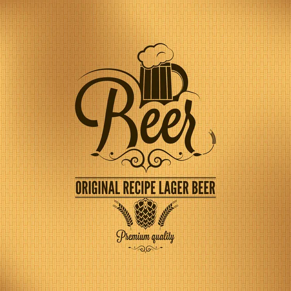 Bière lager vintage fond — Image vectorielle