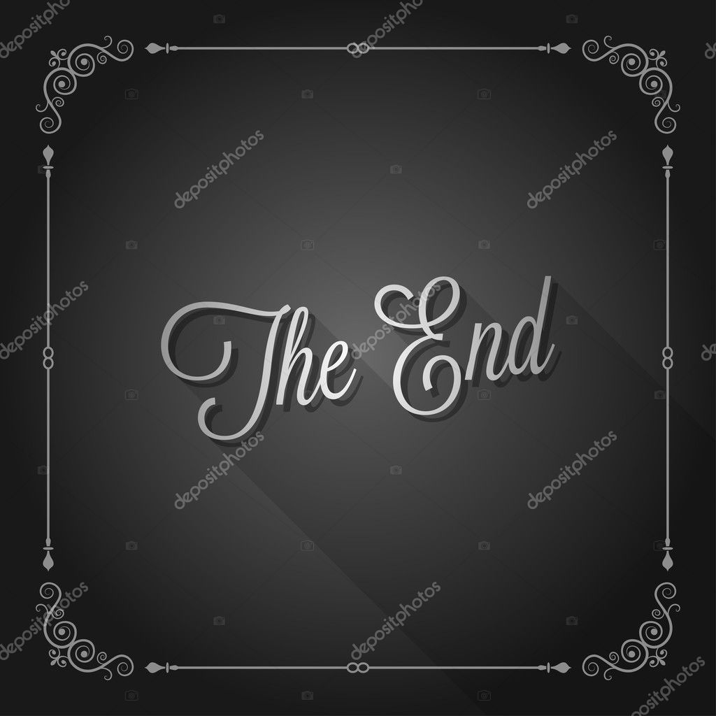 The end sign movie ending frame — Stock Vector © pushkarevskyy 32937809