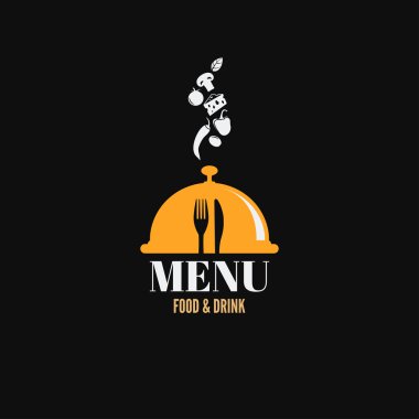 Menu design food drink dishes concept clipart