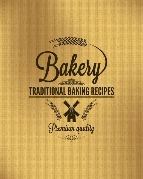 Bakkerij vintage brood label achtergrond — Stockvector