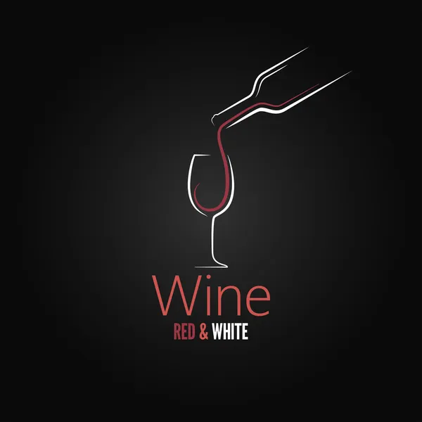 Idea menu bicchiere di vino — Vettoriale Stock