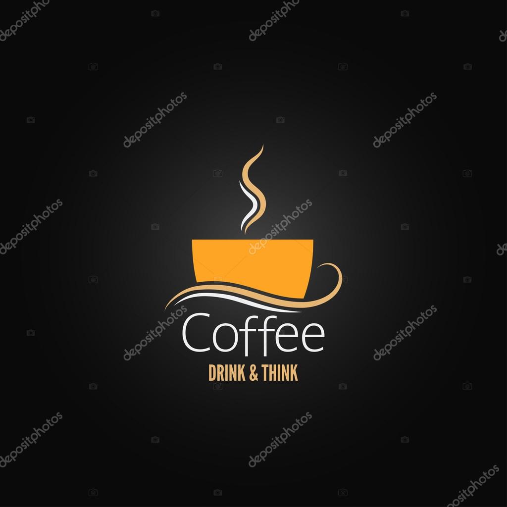 Coffee cup label concept menu
