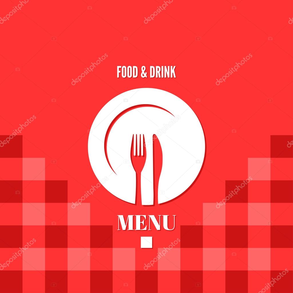 Menu design food drink dishes concept