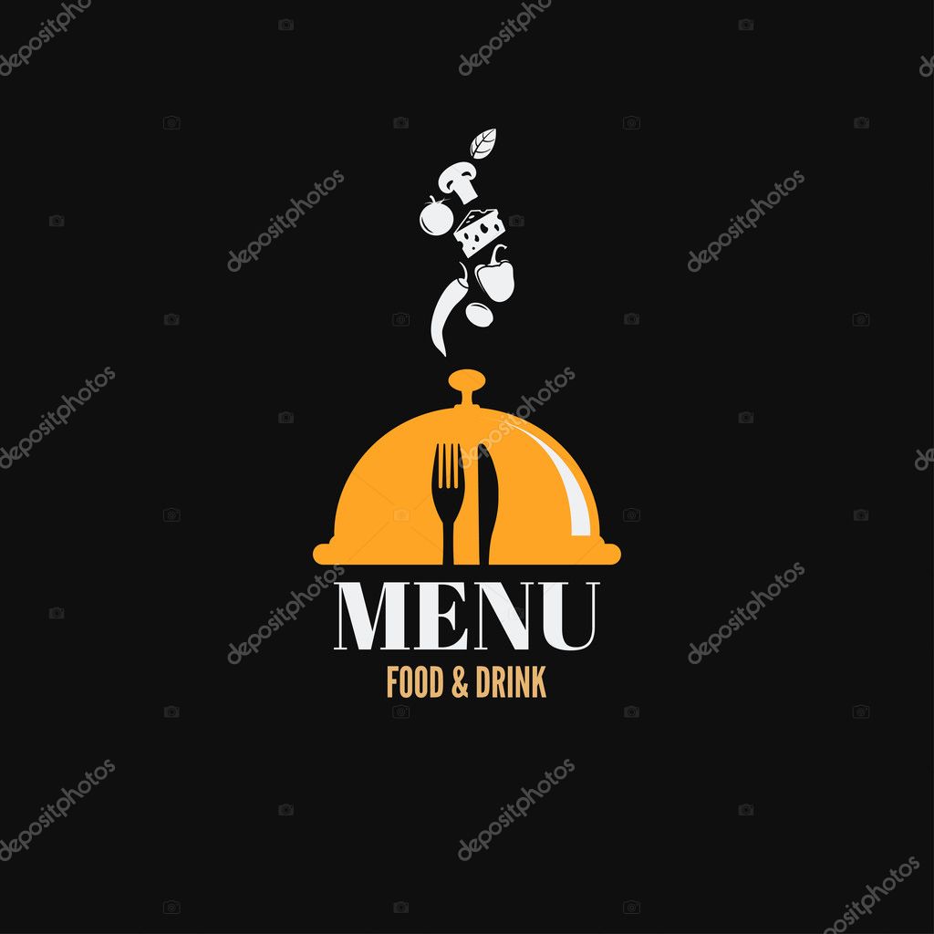 Menu design food drink dishes concept