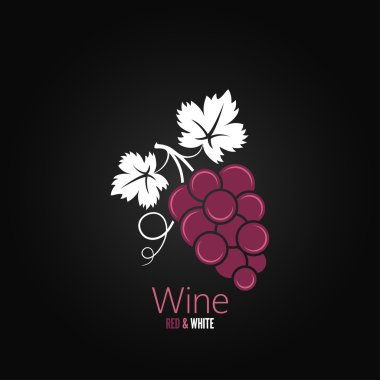 Wine grapes design menu background