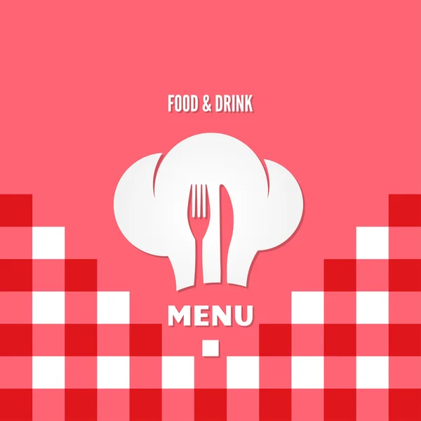 Menu chef fond design — Image vectorielle