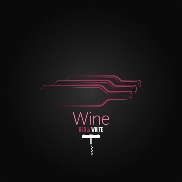 Garrafa de vinho corkscrew design fundo —  Vetores de Stock