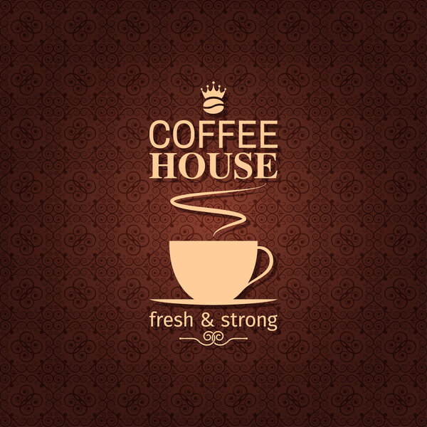 Coffee cup vintage design background