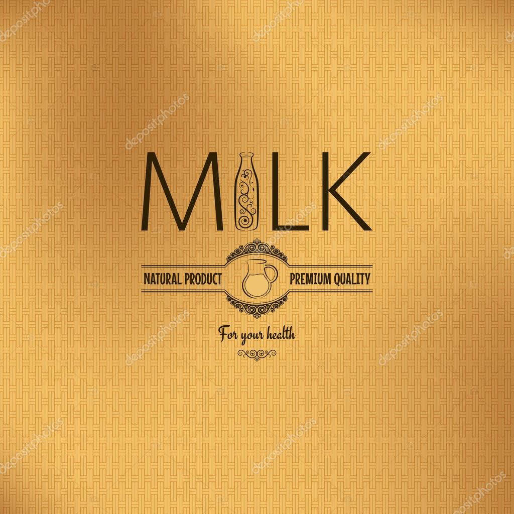 Milk bottle jug design vintage background