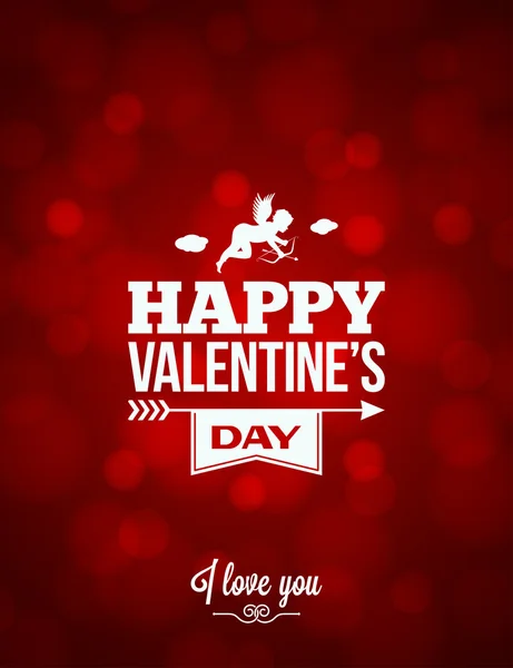 Valentines day red light background — Stock Vector