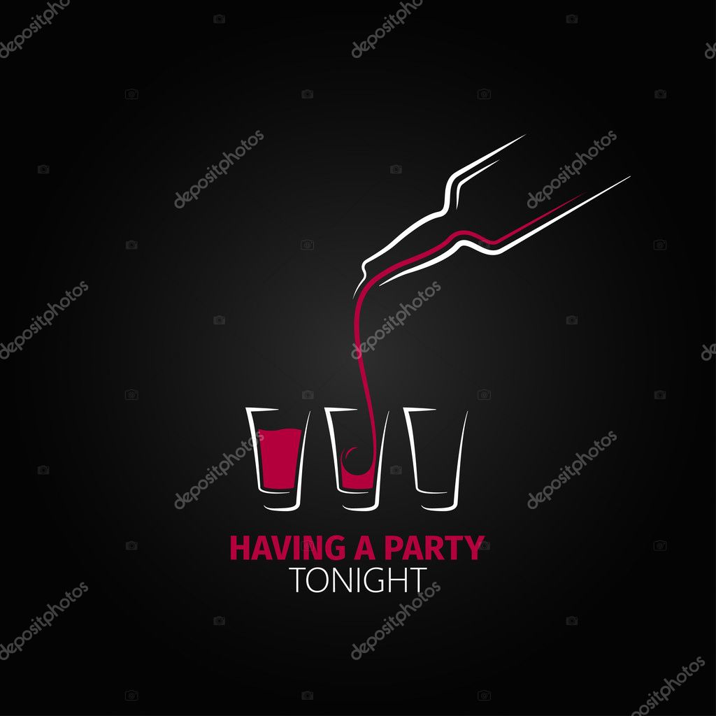 Cocktail shot glass bottle design background 8 eps
