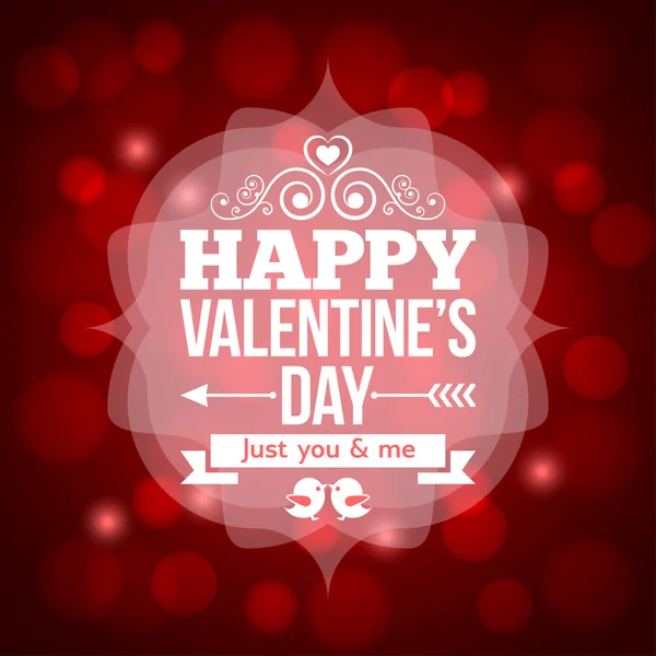 Día de San Valentín invitación diseño fondo — Vector de stock