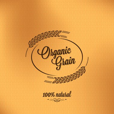Grain organic vintage design background clipart