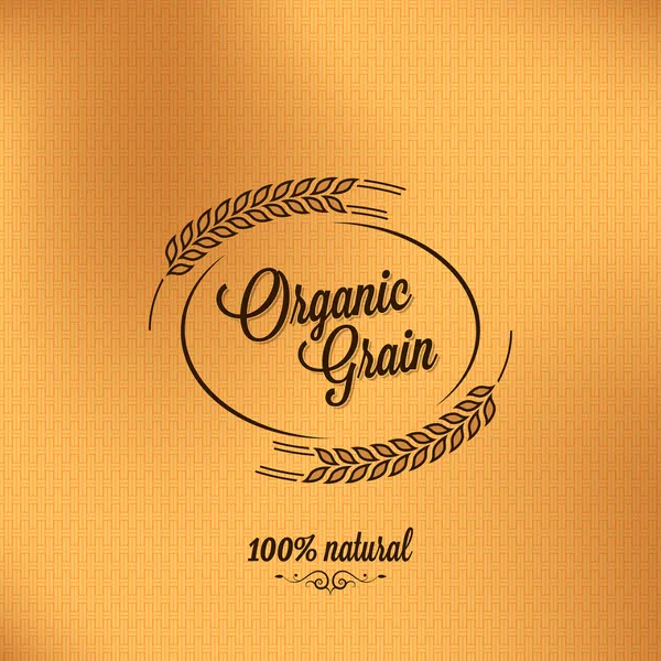 Grain bio vintage fond design — Image vectorielle