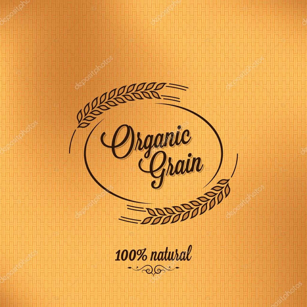 Grain organic vintage design background