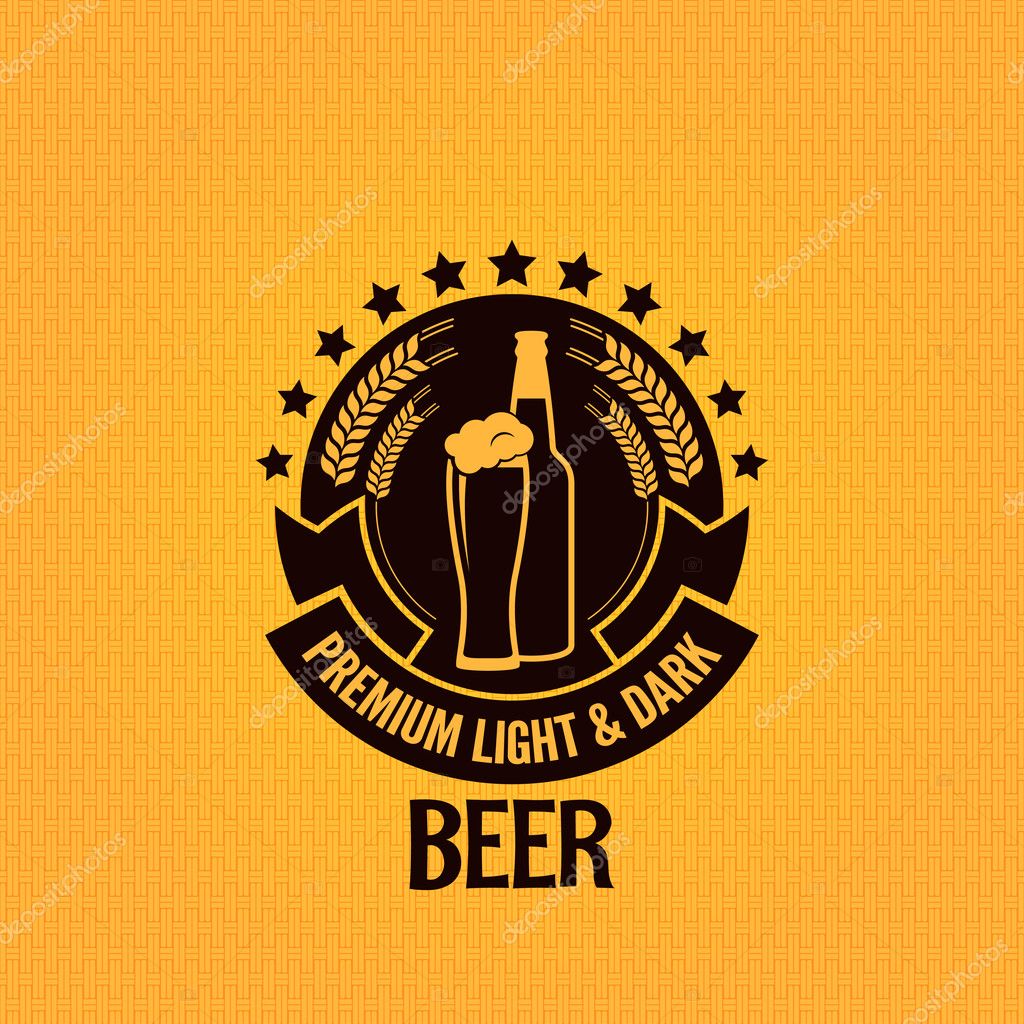 Beer bottle glass vintage background