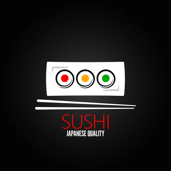 Sushi rollo plato menú diseño fondo — Archivo Imágenes Vectoriales