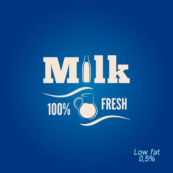 Milk bottle jar design menu background — Stock Vector