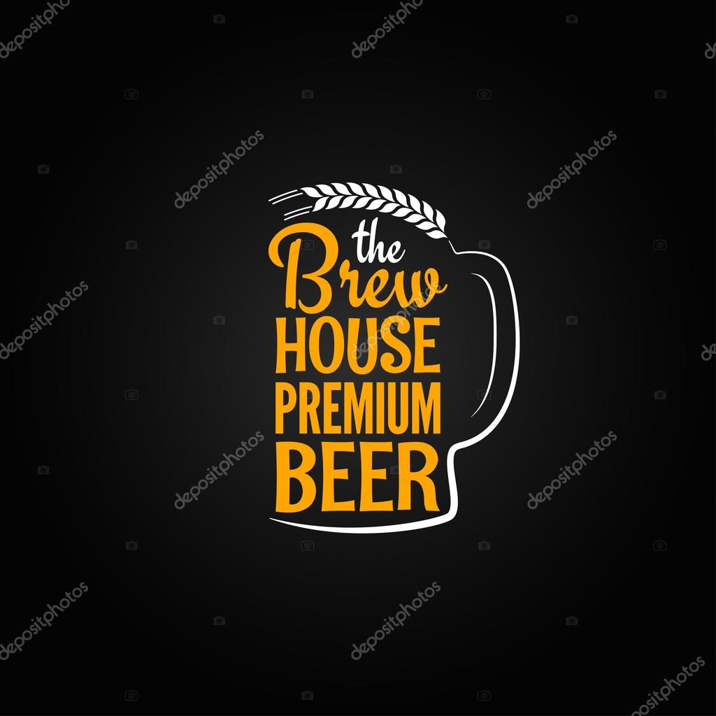 Beer bottle glass house design menu background