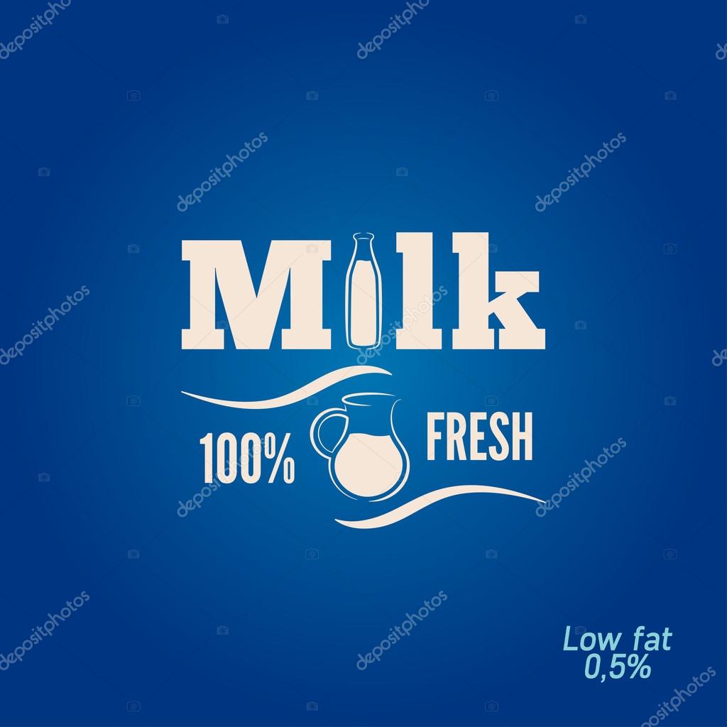 Milk bottle jar design menu background