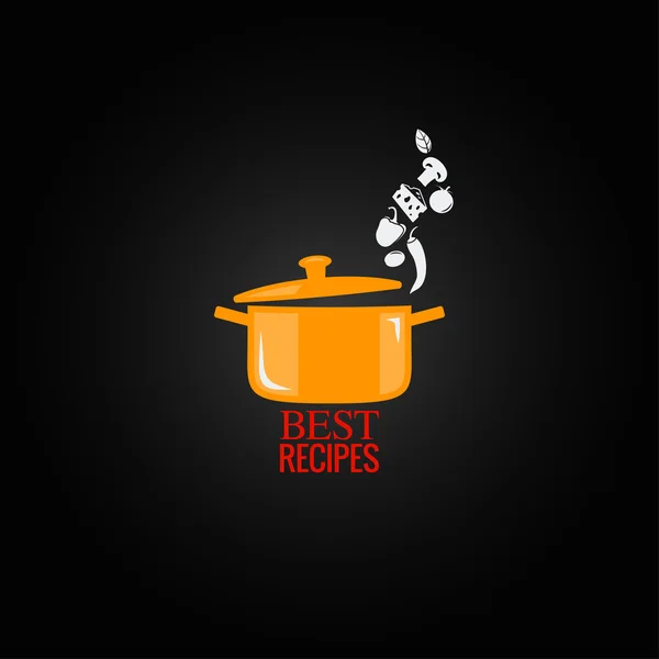 Menu design casserole backgraund — Image vectorielle