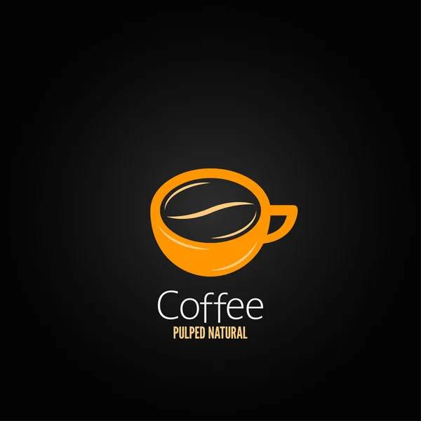 Kaffe kopp bönor koncept design bakgrund — Stock vektor