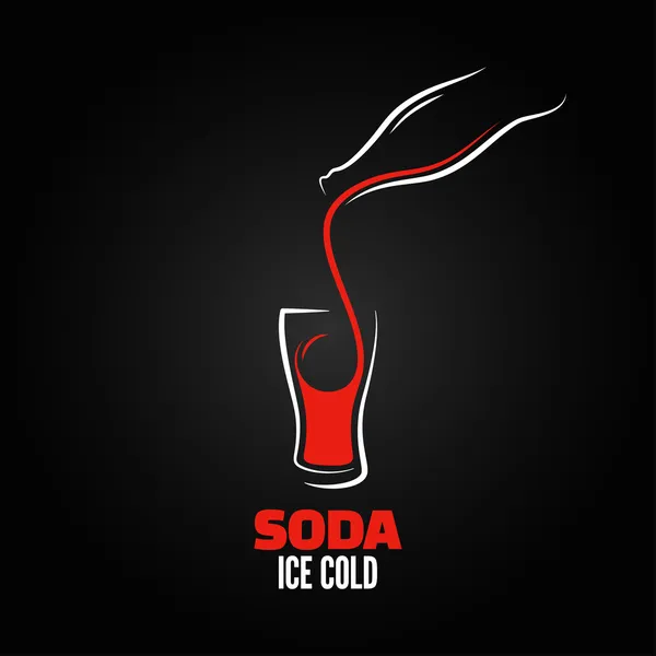 Botella de soda diseño de salpicaduras menú fondo — Vector de stock