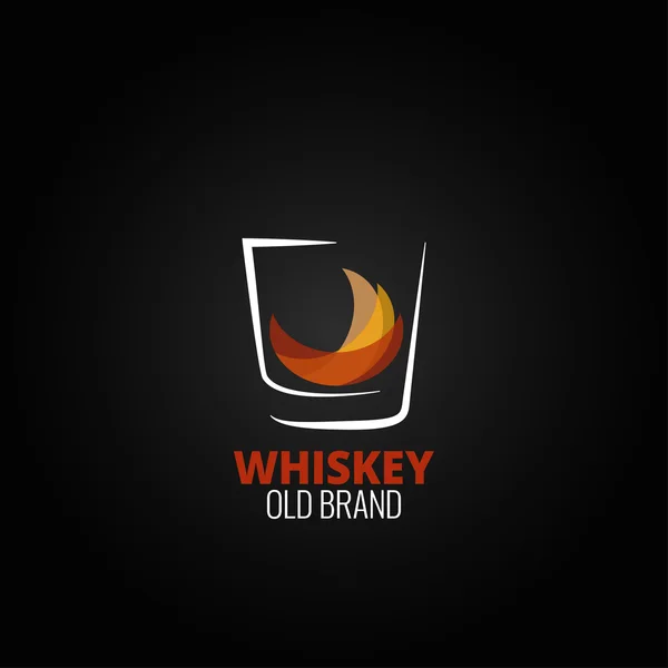 Whiskey Glas Splash Design Hintergrund — Stockvektor