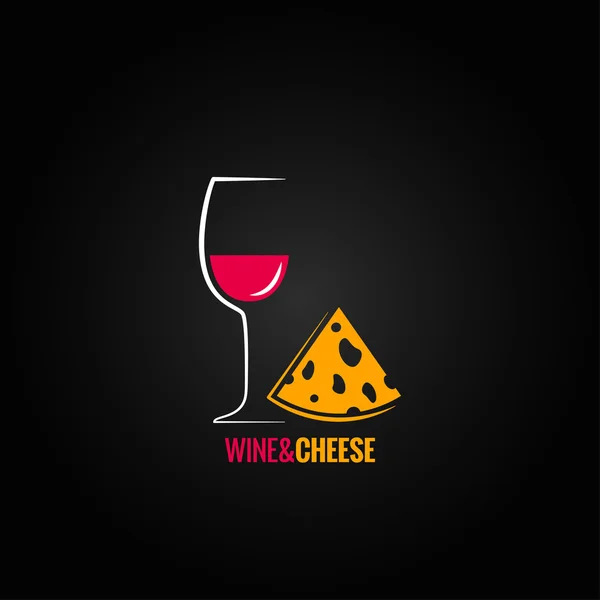 Vin et fromage fond design — Image vectorielle