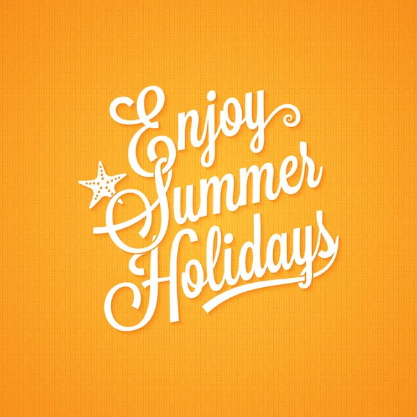 Летние каникулы винтажные буквы фон — стоковый вектор