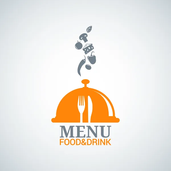 Menú diseño comida bebida platos fondo — Vector de stock