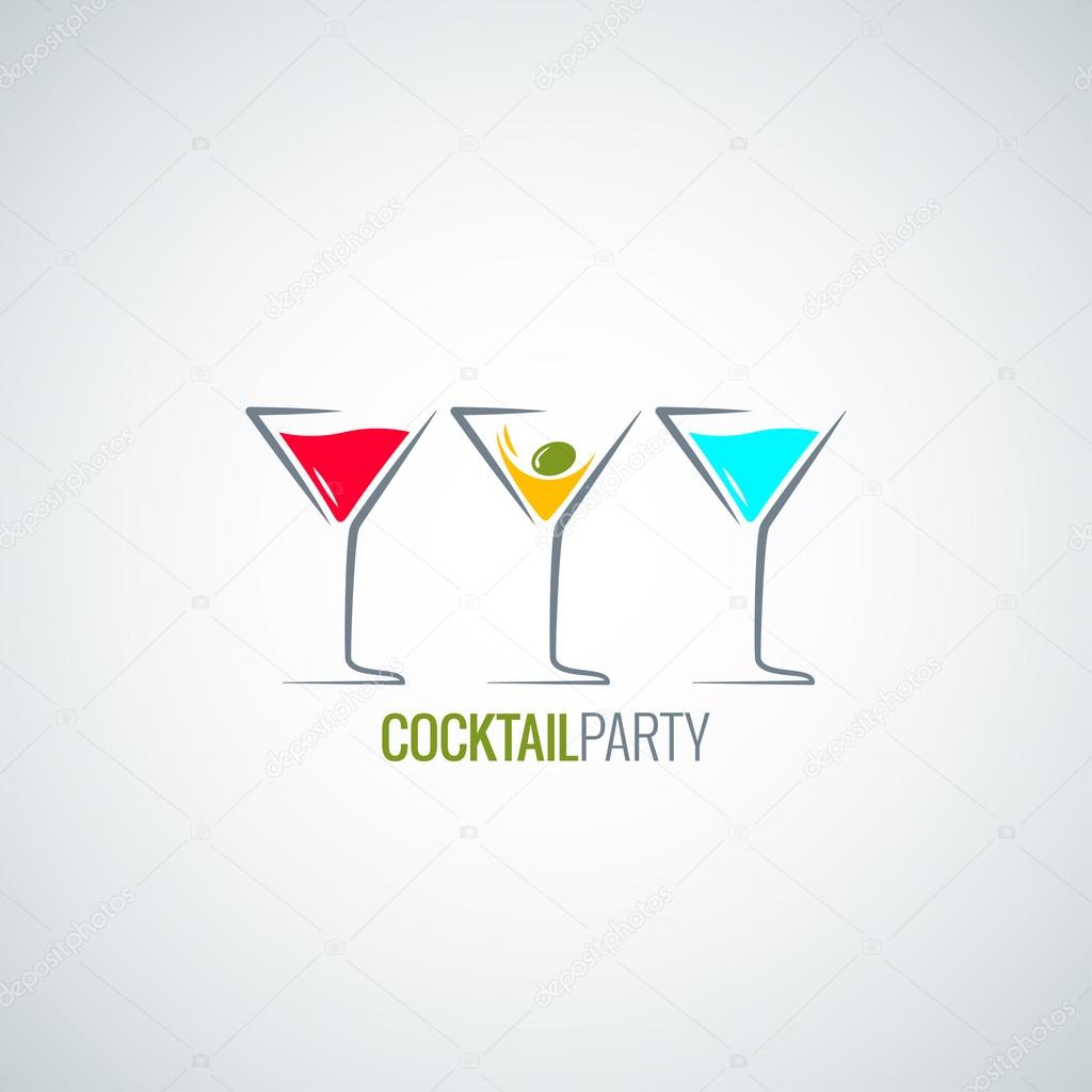 cocktail party glass menu background