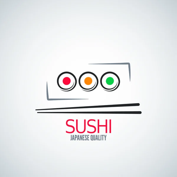 Sushi roll prato menu fundo — Vetor de Stock