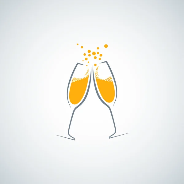 Champagne verre fond — Image vectorielle